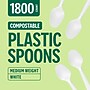 Perk™ Eco Compostable PLA Spoon, Medium-Weight, White, 1800/Carton (PK56203CT)~#|#~97A5E6CE-CAF1-4A7E-8253DDCC0B62CDC9_sc7