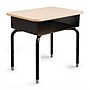 Staples 23.8"W Adjustable Student Desk, Black/Brown (ST63538)~#|#~97A8287E-4923-4981-9714716B768432E4_sc7