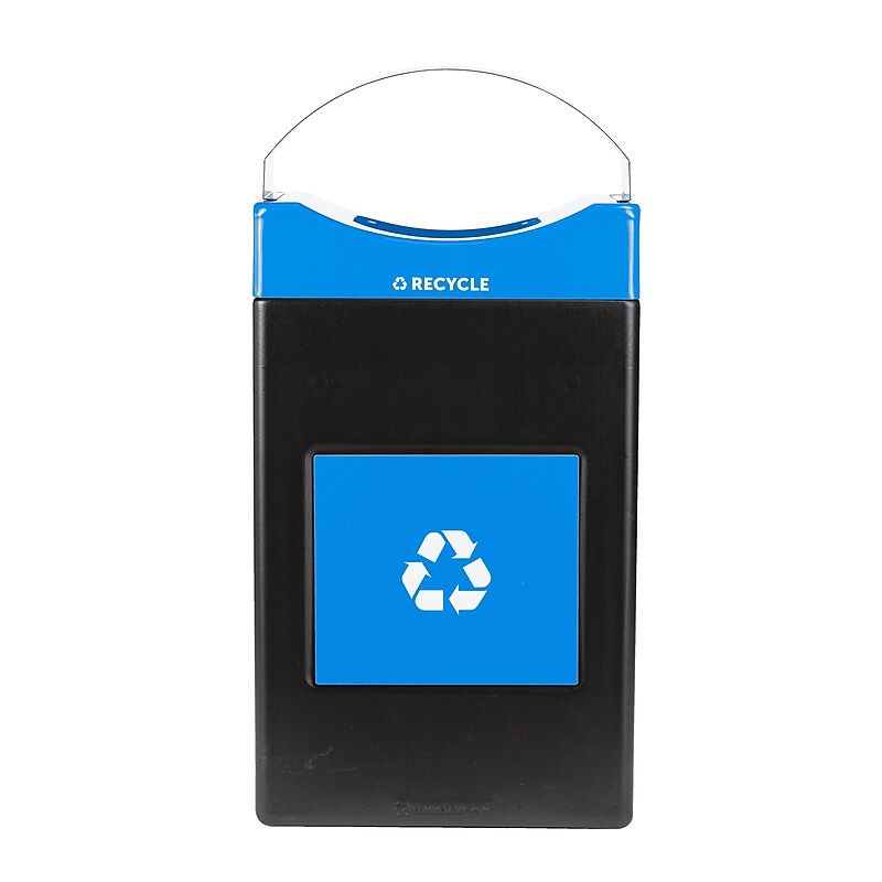 Commercial Zone Avante Series Polyethylene Recycling Bin, 30 Gallon, Black (7873S304A) image 1