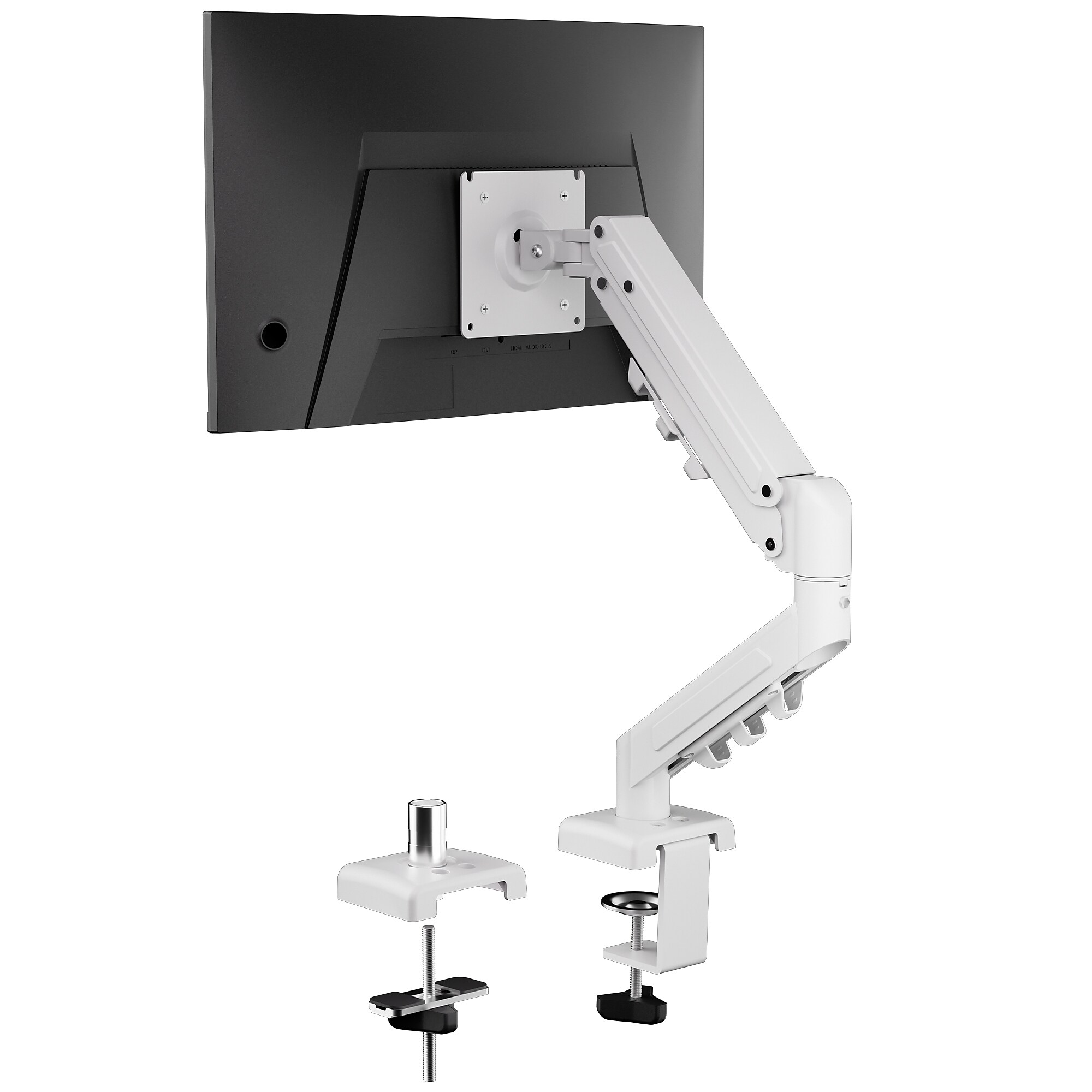FlexiSpot MA1 Single Adjustable Arm, Up to 32″ Monitor, White (MA1W-S-DP) Sansujyuku sansujyuku.com