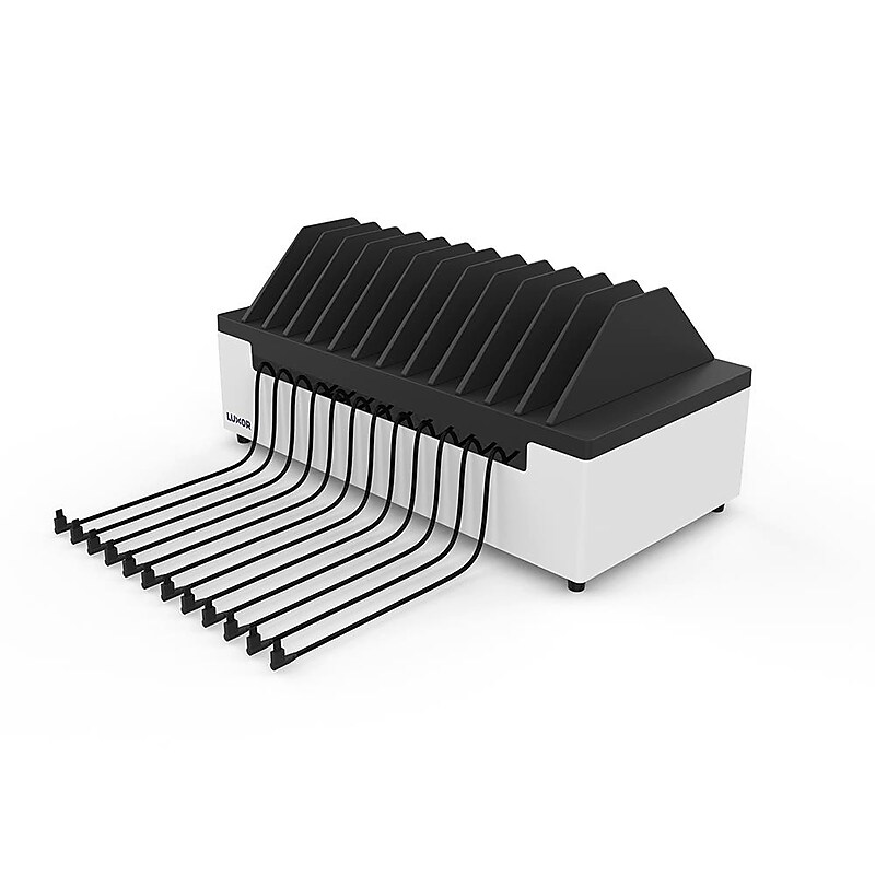 Luxor 12-Port USB-C Charging Station, White Powder Coated Steel (LOTT12USBC) image 1