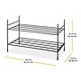 Whitmor 2-Shelf Metal Stand Alone Modular Shelving, 16.75" x 24.5" x 12", Matte Black (6898-10906)~#|#~97B1D0E2-286E-4B58-955C760C85633DCC_sc7