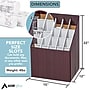AdirOffice 20-Slot Roll File, 22"H x 12"W x 15"D, Walnut (628)~#|#~97BC9841-668D-4488-AE694FA3D04227F6_sc7