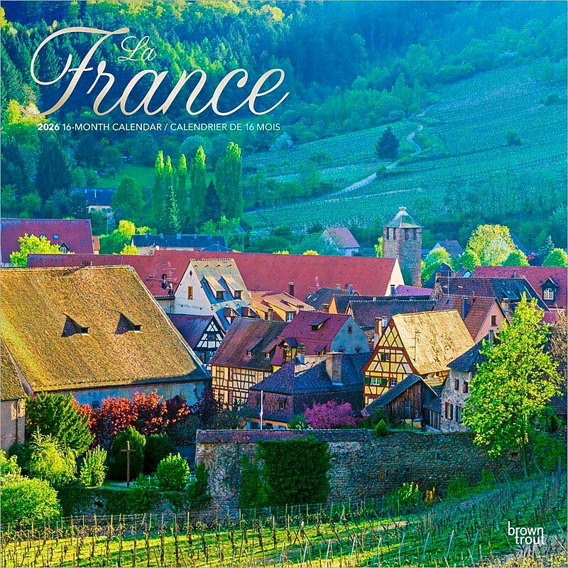 2026 BrownTrout France 12" x 12" Monthly Wall Calendar (9798330703289) image 1