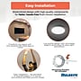 Bulbrite 9" Round 17-Watt 3000K LED Flush Mount Light, 1400 Lumens, Nickel (773610)~#|#~97C99EDD-42BD-4403-9FF083BFBF89C805_sc7