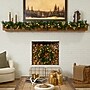 Nearly Natural 9-ft Pre-Lit Artificial Golden Frosted Christmas Garland with 50 Warm White LEDs Pinecones, Berries and Ornaments~#|#~97CF0A1E-531F-4B8F-A3508A557E045910_sc7