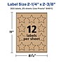 Avery Laser/Inkjet Burst Multipurpose Labels, 2-1/4" x 2-3/8", Kraft Brown, 300 Labels/Pack ( 94611)~#|#~97D20597-60B6-402A-8C504D6E0ADB4AA2_sc7