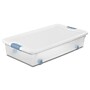 Sterilite 56 Quart Wheeled Latching Storage Bin with Lid, Plastic, White, 4/Carton (14988004CT)~#|#~97D3F476-C8C4-40A3-9AD62ADFF5DE975B_sc7