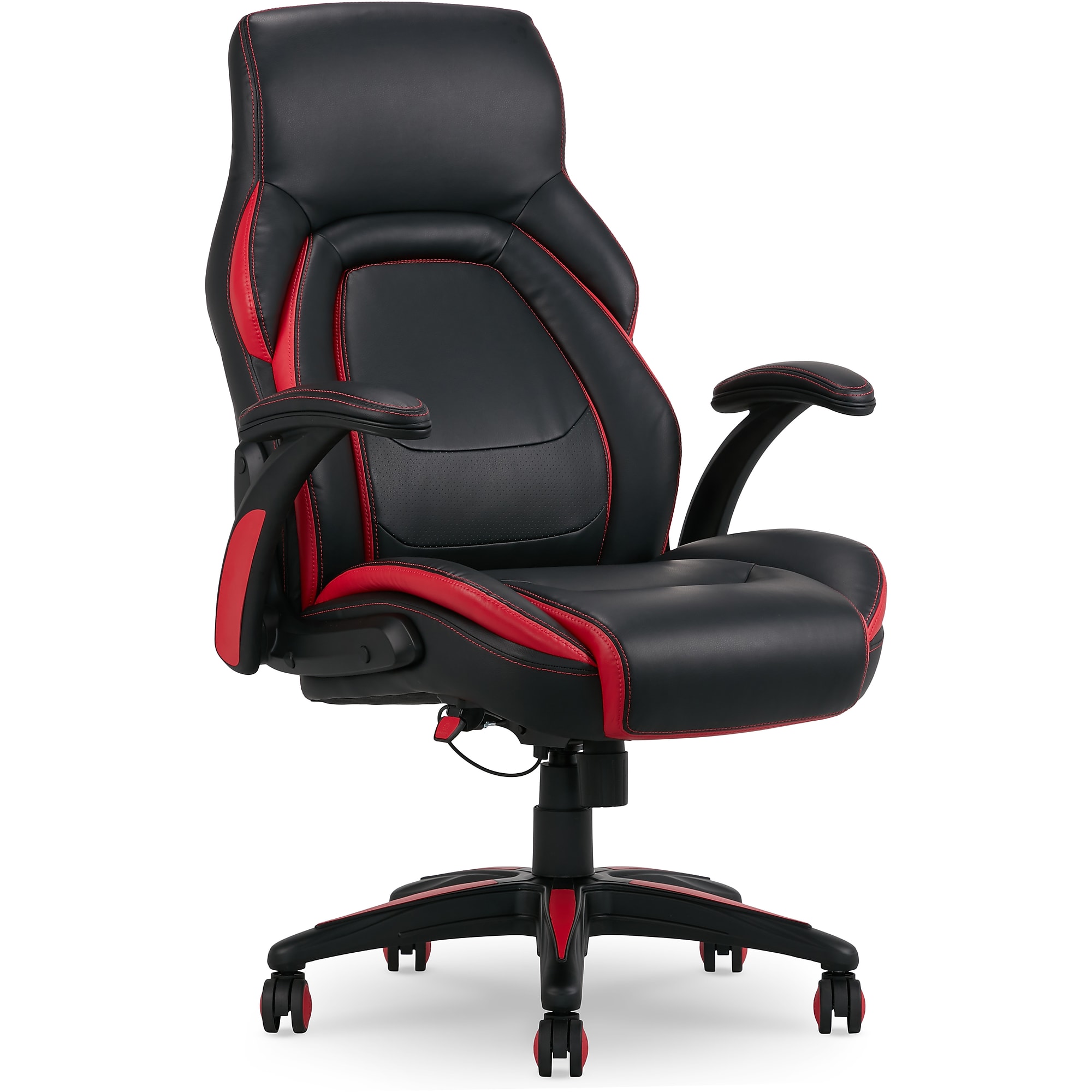 Dormeo Vantage Ergonomic Bonded Leather Swivel Manager Chair, Black/Red (60030-RED) Sansujyuku sansujyuku.com