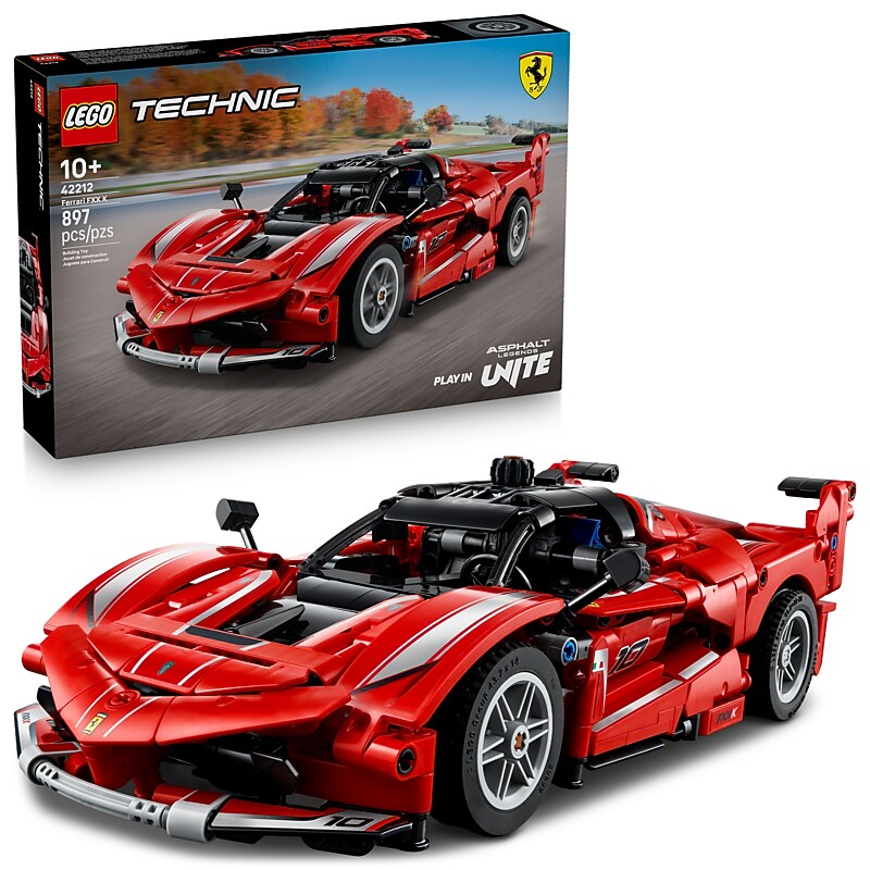 LEGO Technic Ferrari FXX K Model Car Kit STEM Building Toy, 897 Pieces (42212) image 1