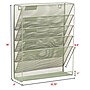 Staples 5-Pocket Metal Mesh Mountable Wall File, Letter Size, Sage Green (ST63849)~#|#~97ED47A7-1BB5-4061-AFAAB2DD52EE1F4A_sc7