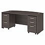 Bush Business Furniture Studio C 72"W Bow Front Desk with Mobile File Cabinets, Storm Gray (STC012SG)~#|#~97EE1C17-3C61-4F2E-B44E95F56362AA09_sc7