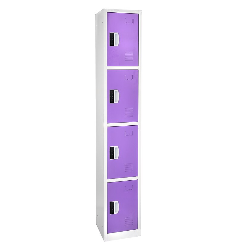 AdirOffice 72"H 4-Tier Purple Storage Locker (ADI629-204-PUR-DL) image 1