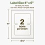 Avery Hemp Rectangle Laser/Inkjet Multipurpose Labels, 4" x 6", Off-White (80/Box)~#|#~97F5DE0F-B4C4-492B-94C0AAEDB1FBC97C_sc7