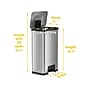HLS Commercial Stainless Steel Step Trash Can with Hinged Lid, 18-Gallon, Silver (HLS18SS)~#|#~97F79468-5719-4A6C-9DC9680D7CE4939B_sc7