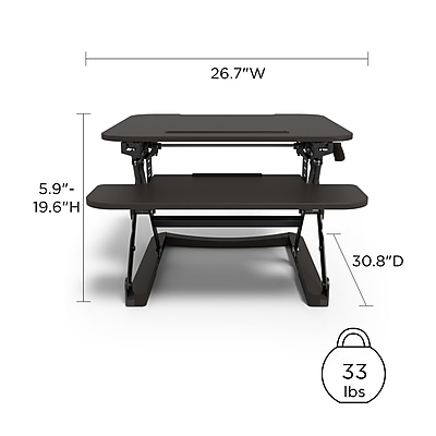 Union & Scale FlexFit 27" Manual Adjustable Desk Converter - Thumbnail 4