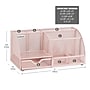 Mind Reader 7-Compartment Metal Desk Organizer, Pink (JOEORG-PNK)~#|#~97FC8E4D-4341-42A4-AC9C38B051E0D5DF_sc7