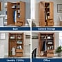 Sauder Select 71"H Storage Armoire with 4 Shelves, 2-Drawers, Highland Oak (420063)~#|#~97FEE147-9502-4890-ADBB07A176EAE5C6_sc7
