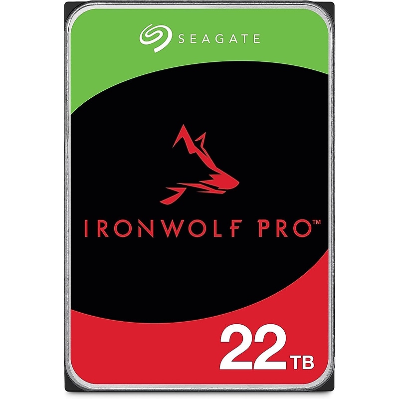 Seagate IronWolf Pro 22TB 3.5" SATA Internal Hard Drive (ST22000NT001) image 1