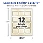 Avery Pearlized Ivory Rectangle Multipurpose Labels, 1-13/16" x 2-3/16", Ivory, 300/Pack (94233)~#|#~98122702-0DAF-41E2-A66DC12499EFD37F_sc7