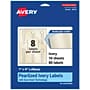 Avery Pearlized Ivory Decorative Edge Multipurpose Labels, 1" x 4", Ivory, 80/Pack (94115)~#|#~9817422D-03A0-40C1-B6ACC17090D7A798_sc7