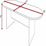 Regency Legacy 120"W x 47"D Racetrack Shaped Conference Table With Grommet, Ash Grey (LCTRT12047AG)~#|#~9819EBEE-480D-47F0-85E73482EDA33F6E_sc7