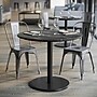 Flash Furniture TopGuard 36" Round Wood Dining Table with Round Base, Black Faux Marble/Black Base (STRD36BMATR24)~#|#~981CF930-A8B2-49D6-A74B280DF2208F37_sc7