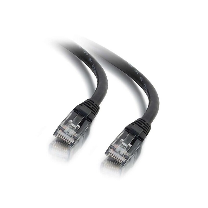 C2G 3' CAT-6 Network Patch Cable, 24 AWG, Black (27151) image 1