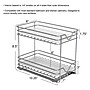 Household Essentials Glidez Pull-Out/Slide-Out Storage Organizer with Plastic Liner, 2-Tier Design (HH1246-1)~#|#~98205F6D-55E8-48AC-B3704B4CD50A2DAF_sc7