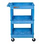 Luxor ENDURA 3-Shelf Utility Cart, Blue (BUSTC111BU)~#|#~9820E18B-1AFA-4105-8BEC96CCCB891F60_sc7