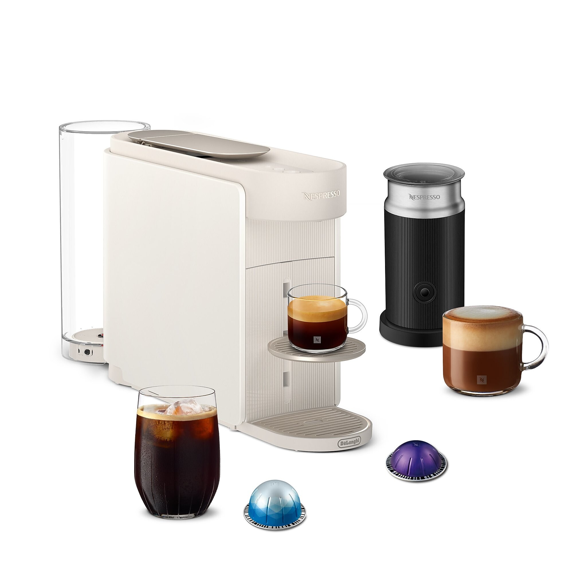 Nespresso Vertuo Up Premium Coffee & Espresso Maker with Milk Frother, Pearl White (ENV200WAE) Simolary simolary.com