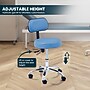 Viva Comfort Armless Vinyl Medical and Lab Stool with Lumbar Support, Blue (ADI910-03-BLU-MK)~#|#~982E020F-CCAB-41C9-9FD71B5F2677DDBC_sc7