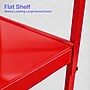 Luxor LEADER 3-Shelf Adjustable Media Utility Cart with Pullout Tray, Red (UCMT1KB-RD)~#|#~98325564-B440-40BA-9838BB3E0AE78B5F_sc7