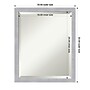 Amanti Art Grace Brushed Nickel Narrow Frame Wall Mirror, 22" x 18" (A42675343057)~#|#~9839C790-0355-4C86-BF350A00255380E6_sc7