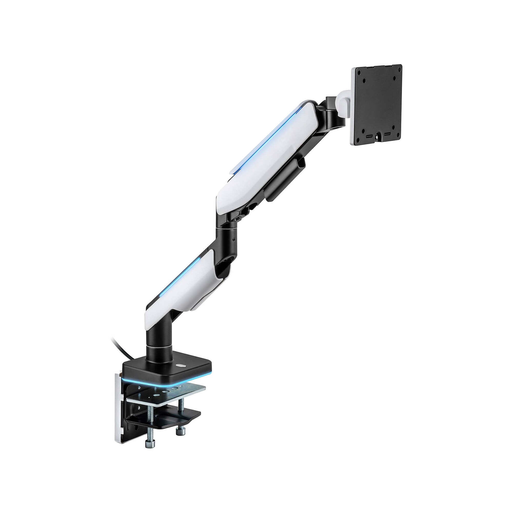Mount-It! Adjustable Monitor Arm, Up to 49″ Monitor, Grayish White/Matte Black (MI-4881) Sansujyuku sansujyuku.com