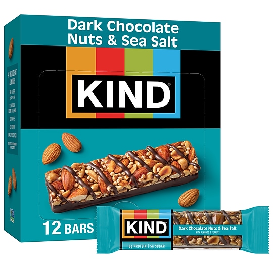 KIND Gluten Free Dark Chocolate Nuts & Sea Salt Nut Bar, 16.8 oz., 12 Bars/Box (PHW25795)~#|#~98459F88-21A4-488F-8B928CACA2BBF992_sc7