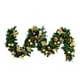 Nearly Natural 9-ft Pre-Lit Artificial Golden Frosted Christmas Garland with 50 Warm White LEDs Pinecones, Berries and Ornaments~#|#~98496D24-AE32-4353-A4E9A6127EB28B2E_sc7