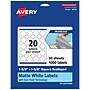 Avery TrueBlock Laser/Inkjet Decorative Edge Multipurpose Labels, 1-5/8" x 1-5/8", White, 1000/Box (94110)~#|#~9851D6E6-52C1-4BFF-8498B14C39751881_sc7