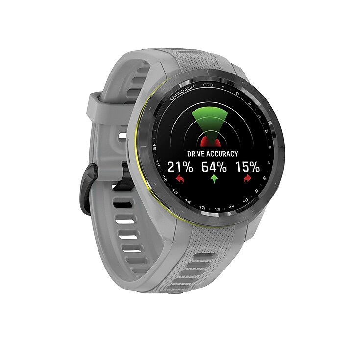 Garmin Approach S70 Golf Smartwatch, GPS, 42mm, Black Ceramic
