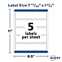 Avery Print-to-the-Edge Laser/Inkjet Wraparound Labels, 7.85" x 1.75", Textured White, 50/Pack (22838)~#|#~98547A6E-4C60-43D6-A4022DEA8DADFD08_sc7