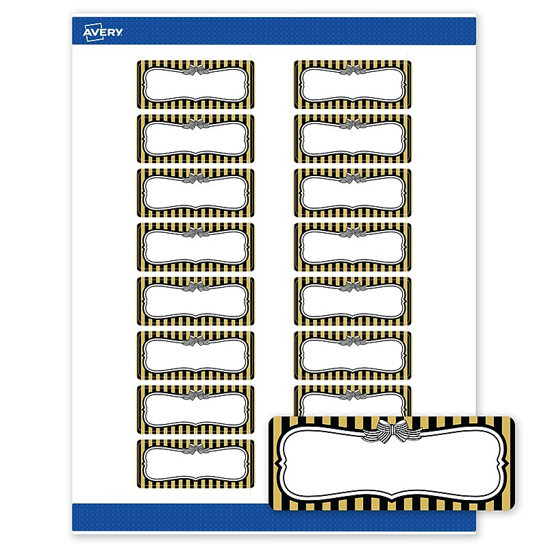 Avery Rectangle Laser/Inkjet Multipurpose Labels, 1" x 2-5/8", White, 160/Pack (19479370946) image 1
