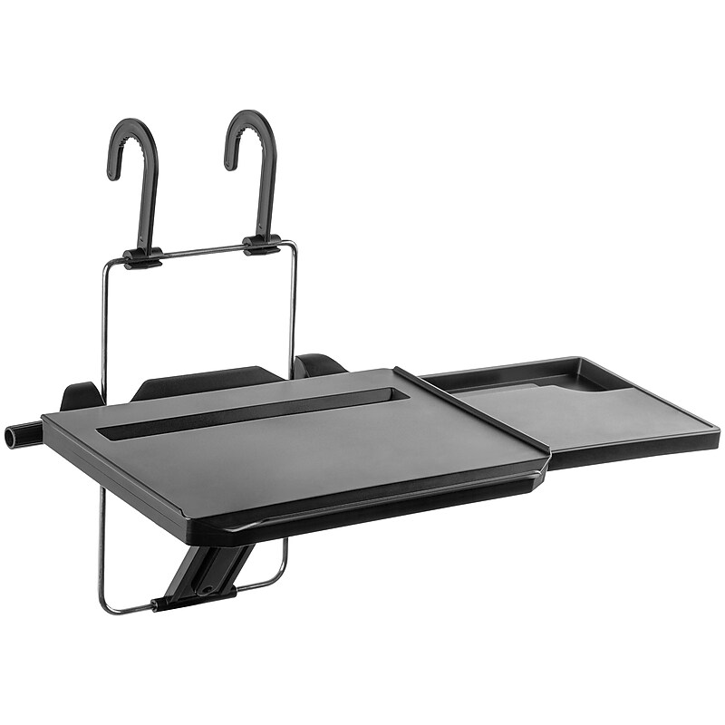 Mount-It! 20.75" x 10.5" Plastic Height Adjustable Steering Wheel and Backseat Tray, Black (MI-7314) image 1