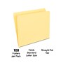 Staples File Folders, Single Tab, Letter Size, Yellow, 100/Box (ST509661-CC)~#|#~98604EA7-71C7-48D9-82AF7197465D7C23_sc7