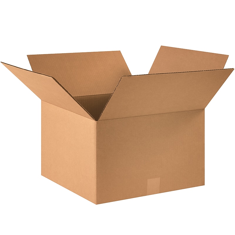 16" x 16" x 10" Corrugated Kraft Boxes, 32 ECT, 25/Bundle (BS161610X) image 1