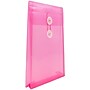 JAM Paper Premium Plastic Filing Envelope with Button & String Closure, 6 1/4" x 9 1/4", Fuchsia Pink, 3/Pack (472B1FUX3)~#|#~98634352-4A5B-4F5A-9240A4CAF533627C_sc7
