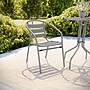 Flash Furniture Metal Restaurant Stack Chair with Aluminum Slats, Silver (TLH-017C-GG)~#|#~9867076B-4E1D-4FEC-BA1F4530D81F0689_sc7