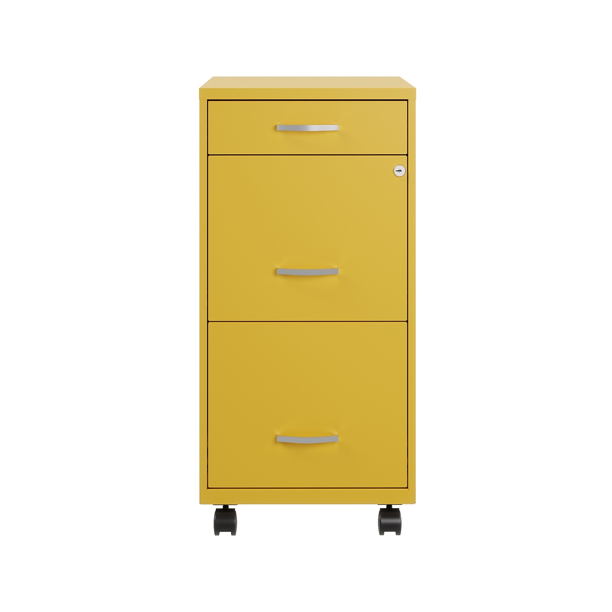 Space Solutions SOHO Organizer 3-Drawer Mobile Vertical File Cabinet, Letter Size, Lockable, Goldfinch (25284) Sansujyuku sansujyuku.com