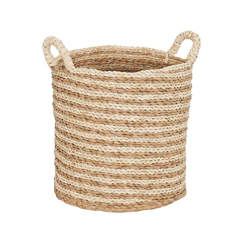 Household Essentials Ginger Corn Leaf/Cattail Storage Basket, Light Beige/Cream (ML-6720) image 1