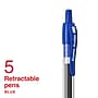 Staples ProGel™ Retractable Gel Pen, Extra Fine Point, 0.5mm, Blue Ink, 5/Pack (ST63010M)~#|#~9869D28A-1F7F-4900-A80CD406F7E4A864_sc7