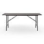 Staples 6' x 30" Wooden Heavy Duty Folding Table, Walnut (58366)~#|#~986B9842-BF02-40F6-B9150197D017A0D7_sc7
